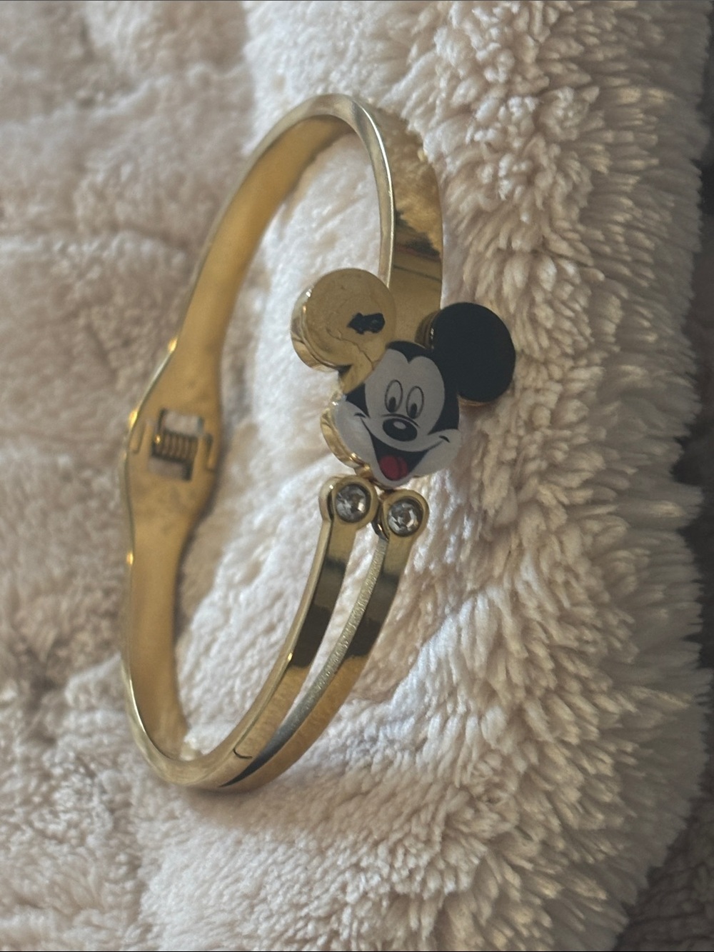 Gold tone Mickey Mouse Charm Bracelet